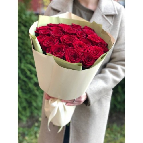 Купить на заказ Букет из 21 красной розы с доставкой в Кульсарах