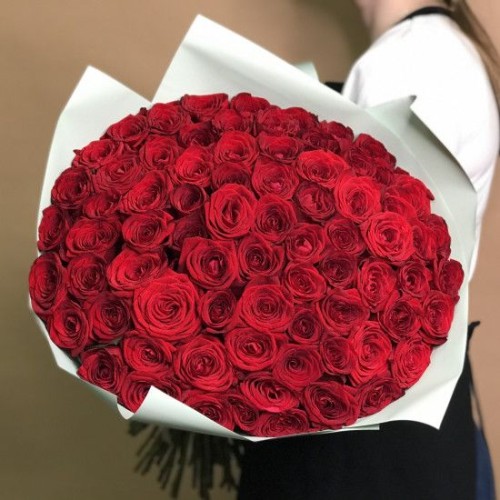Купить на заказ Букет из 75 красных роз с доставкой в Кульсарах