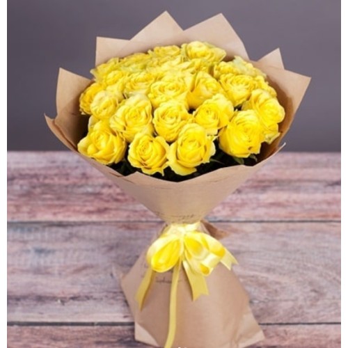 Купить на заказ Букет из 11 желтых роз с доставкой в Кульсарах
