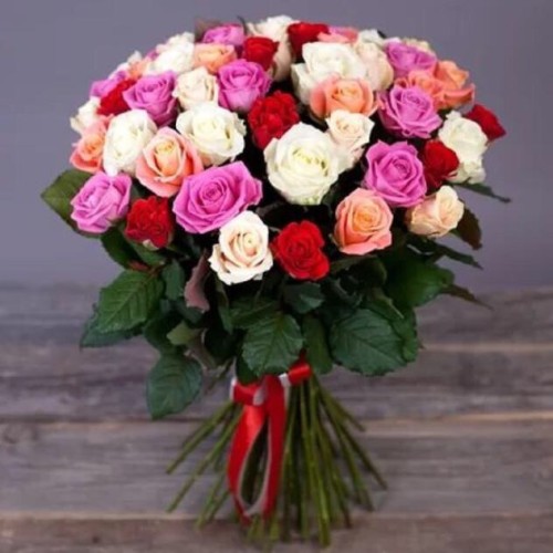 Купить на заказ Букет из 31 розы (микс) с доставкой в Кульсарах